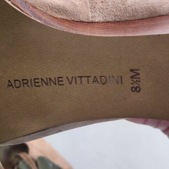 Adrienne Vittadini NEW Smily Tan Suede Ankle Wrap Wedge Shoes Size 8.5M - Picture 8 of 8